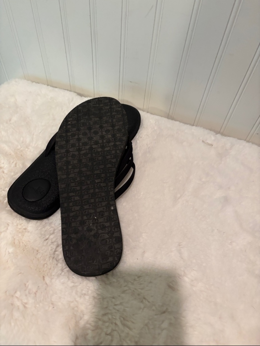 Sanuk Women’s Salty Black Yoga Mat Sandals Sz 7 - Picture 3 of 3